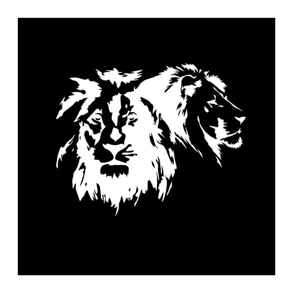 Hot Lion Auto Sticker Waterproof Vinyl(White,L 28cmX34cm)