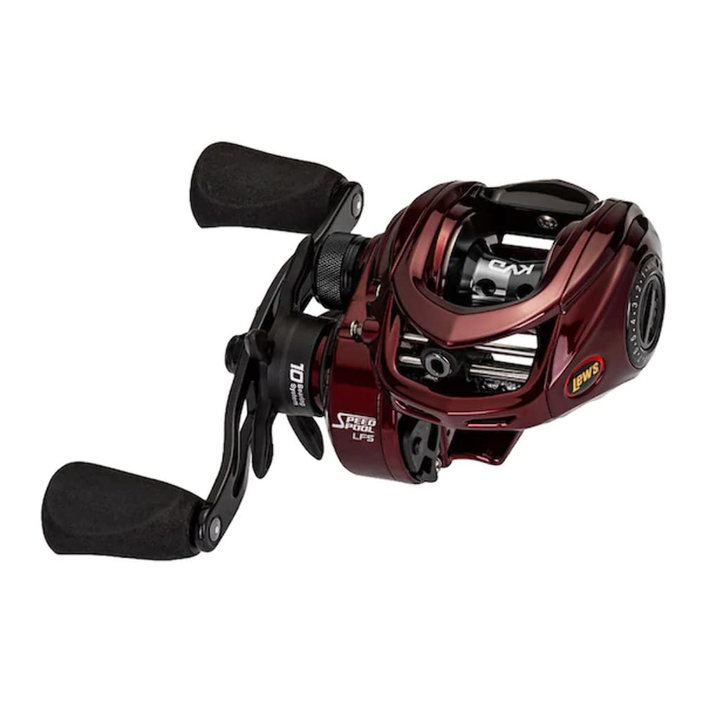Lew'sKVD 7.5:1 Right Hand Baitcast Reel, Maroon, One Size, (KVD1SH)