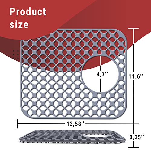 Kitchen Sink Mats 13.58" X 11.6" - Sink Protectors For Kitchen Sink - Sink Mats For Bottom Of Kitchen Sink - Sink Mats And Protectors - Kitchen Sink Protector #TOP1
