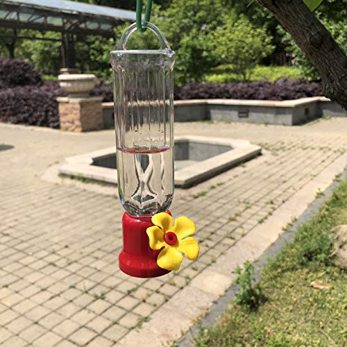 VIMOA Mini Hummingbird Feeder 4 Pack 2.3oz Small Nectar Plastic Red Cute Hummingbird Feeders with Hanging Wires for Outdoor - Thumbnail 7