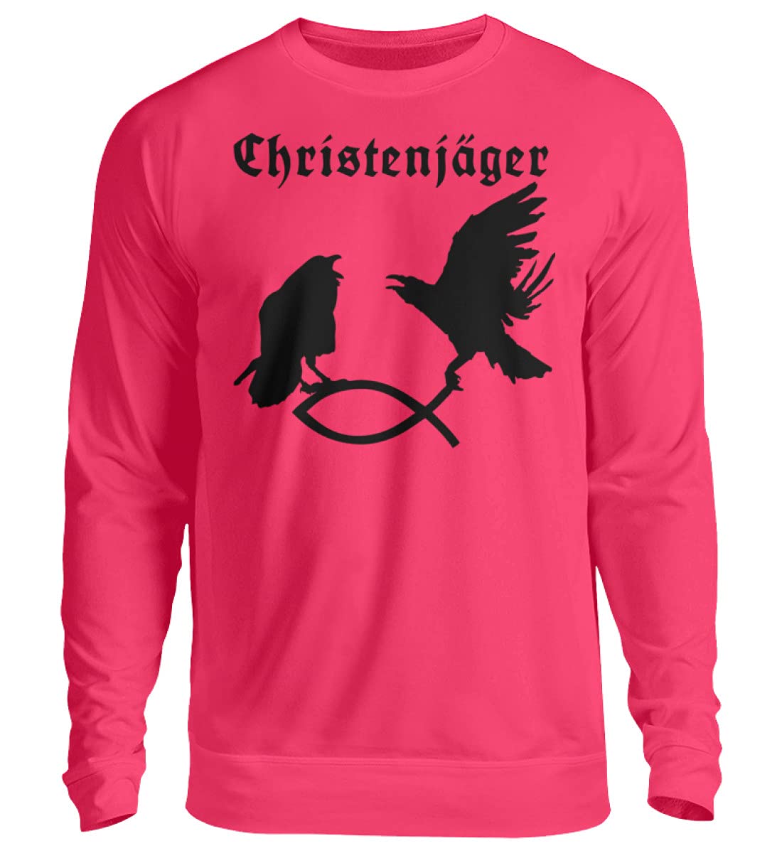 Pull rose Christenjäger Hugin et Munin pour un style de Noël Viking unique en taille Large