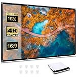 WRSION 100 inch Projector Screen 16:9 HD 4K Wrinkle-Free | Portable Foldable Design for Indoor Home Theater, School Presentations & Office Meetings