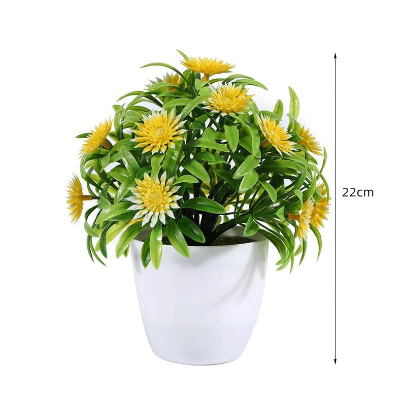 Ameublement de maison avec bonsaï de fleur simulée