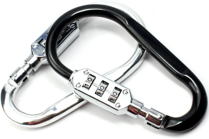 Code Padlock, Padlock, Combination Locker Padlock School Lock Coded Combination Outdoor Hiking Bag Luggage Carabiner 3 Dial Password Tool Portable Luggage Zinc Alloy(Silver)
