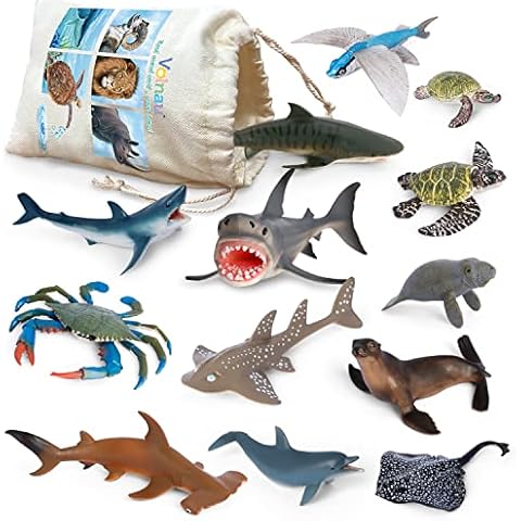 Volnau 14PCS Ocean Animal Figurines Set Cover