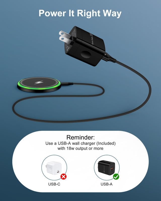 Wireless Charger Samsung S26, 15W Android Wire Less Charging Pad for Galaxy S25 Ultra S25+ S24, Fast Charging Station with Block for Google Pixel 10 Pro XL/9a Android iPhone 17 16 Cargador inalámbrico