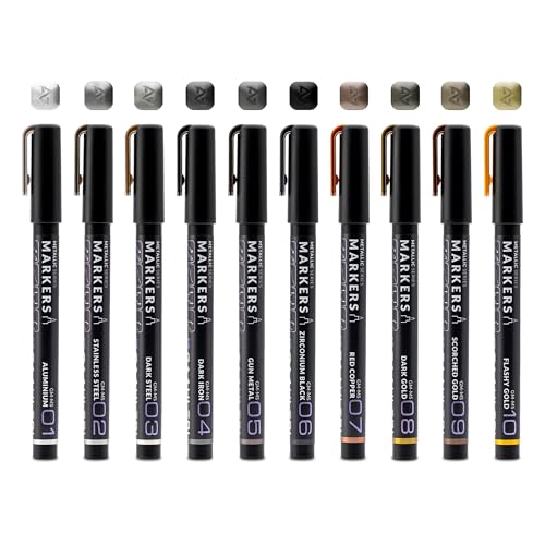 Gaahleri Marcadores de la serie metálica de tinta acrílica a base de agua GM-Set