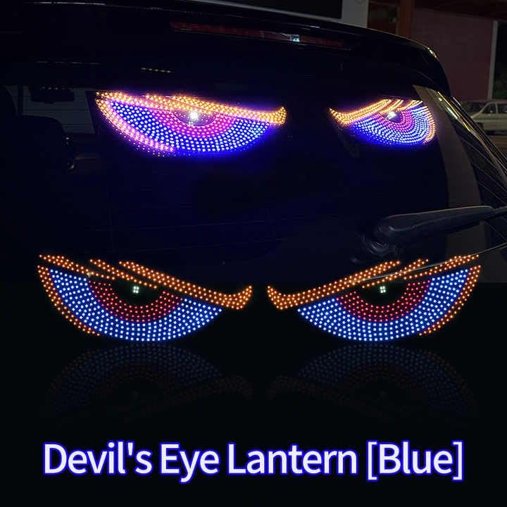 Image of AutoBizarre Devil Eyes LED lights For Car Windshield Led Panel With USB For Car Rear Window Universal for All Cars, Vans, Trucks, etc (Blue)