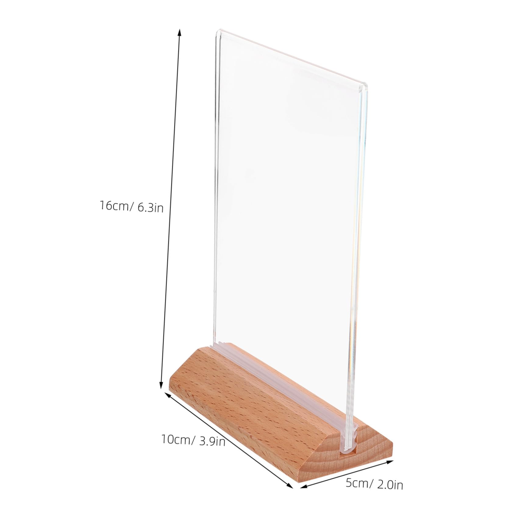 DECHOUS 6stücke Acryl-displayständer mit Sockel Acryl-etikettenständer Präsentationsständer aus Schilderhalter für Menüs und Poster -display für Geschäft und Zuhause -tisch