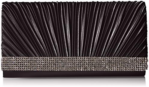 Jessica McClintock womens Chloe Satin Rhinestone Evening Clutch