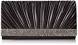 Jessica McClintock womens Chloe Satin Clutch Evening Handbag, Black, One Size US