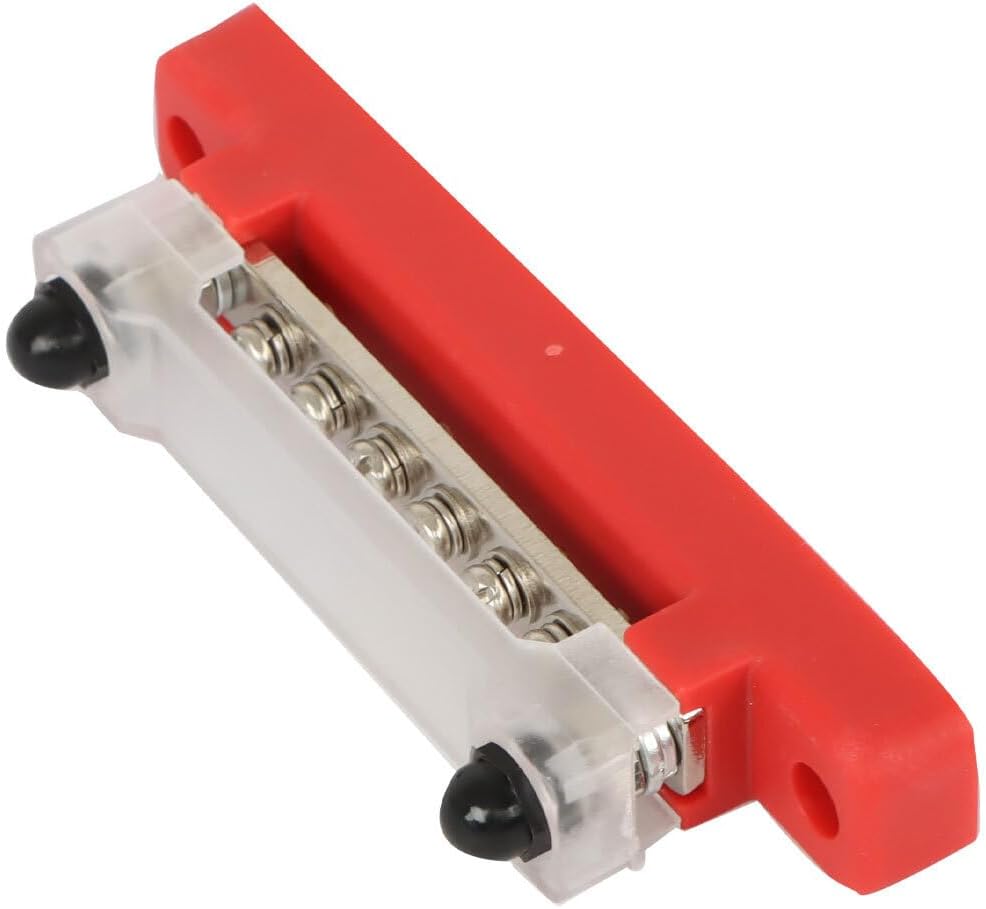 Red & Black Bus Bar Power Distribution Terminal Block 6 Way 48V 150A Busbar NEW OEM Genuine Replacement