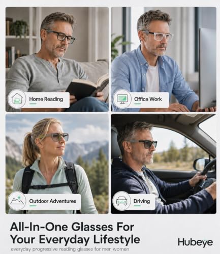 Image of TR90 Progressive Photochromic Blue Light Reading Glasses,Cheaters Readers