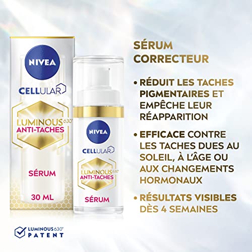 NIVEA Cellular Luminous 630® Korrektur-Serum (1 x 30 ml), Gesichtspflege reduziert Pigmentflecken, Damenpflege für alle Hauttypen… – Ansicht 2