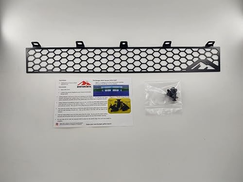 Rejilla de parachoques negra con recubrimiento en polvo "Honeycomb" para Ford Ranger M2M 2019+ #200-10-1 disponible en Yaxa Peru