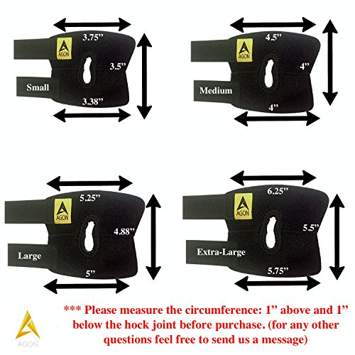 Agon® Dog Leg Braces For Back Leg wrap hock compression protects wounds and helps heal hind legs rear ankle joint, preventing injuries, sprains providing stability for dogs, canine arthritis (X-Large) - Thumbnail 4