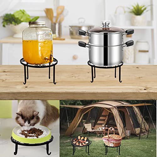 Metal Plant Stand 5 Pack Plant Stands for Indoor and Outdoor, Heavy Duty Flower Pot Stands for Multiple Plant, Round Anti-Rust Iron Plant Shelf, Potted Plant Holder for Home and Garden (Black) - Thumbnail 5