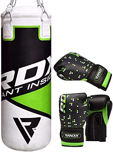 RDX Kids Punch Bag Filled Set Junior Kick Boxing Heavy MMA Training Youth