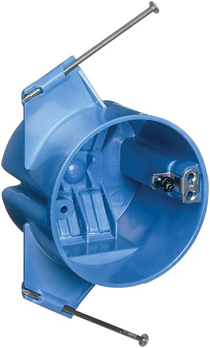 Carlon B520pr-upc 1-gang Round Ceiling Box With Nails, 4", Blue