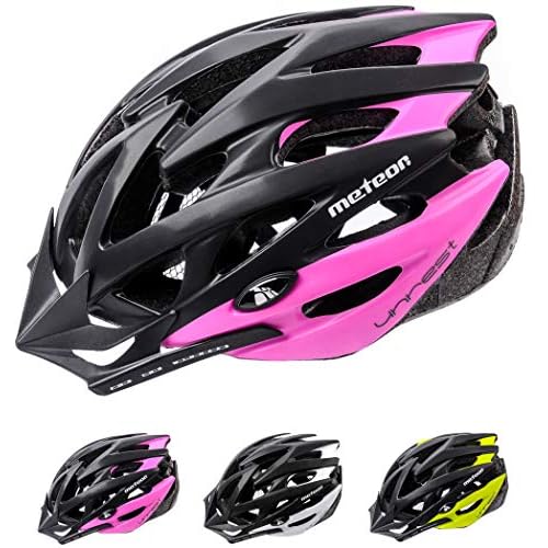 FISCHER Erwachsene Fahrradhelm, Radhelm, Cityhelm Urban, S/M, 52-59cm, orange, mit beleuchtetem Innenring-System 5 meteor Fahrradhelm Herren Damen Kinder-Helm MTB rollerhelm kinderfahrradhelm Mountainbike rennradhelm Inliner skaterhelm BMX fahradhelm Scooter Jungen Bike Helmet L 58-61 cm Schwarz/Rosa