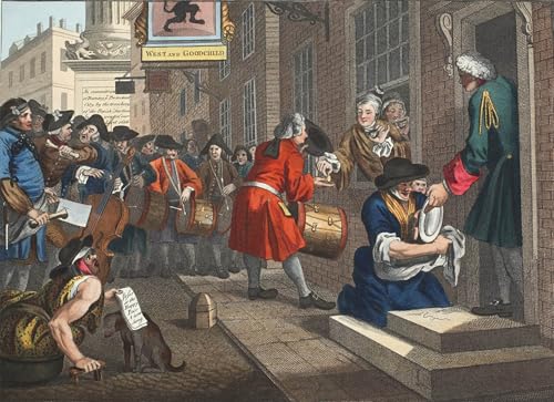 Toile l'apprenti industrieux William Hogarth tableau décoration salon 60x90cm