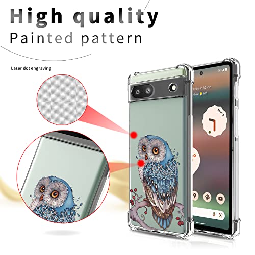 Beimeitu For Google Pixel 6A Case Clear Owl, Soft Silicone Bumper Cover Women Girls Kids Design, Shockproof Protective Phone Case For Google Pixel 6A Kids #TOP2