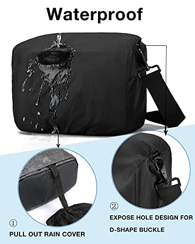 Bagsmart Camera Bag Padded Camera Shoulder Bag For Photographers, Waterproof Camera Bags & Cases With Rain Cover For Slr Dslr, Lenses, Accessories, Grey #TOP3