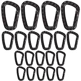 オーディオファン ITW軽量アメリカ軍採用 Dリング型カラビナ ITW Dリング プラスチック 樹脂 ブラック 20個