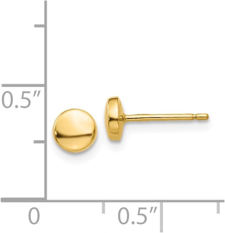 The Black Bow 4mm Polished Half Ball Post Earrings in 14k Yellow Gold
