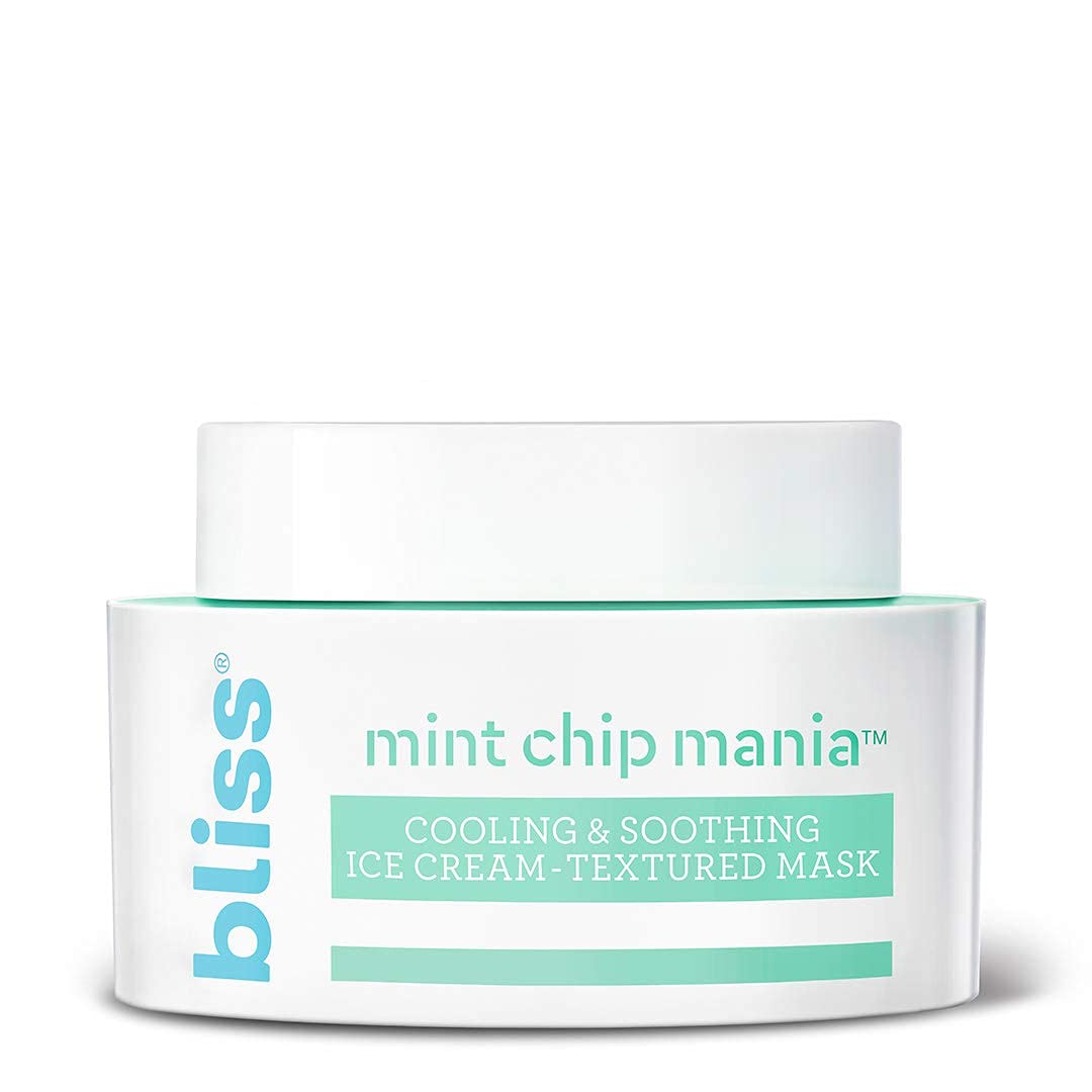 Bliss Mint Chip Mania Soothing Facial Mask for Hydrating, Nourishing & Replenishing Skin | With Aloe Vera, Shea Butter & Peppermint Leaf Extract | Clean | Cruelty-Free | Paraben Free | 1.7 oz : Beauty & Personal Care