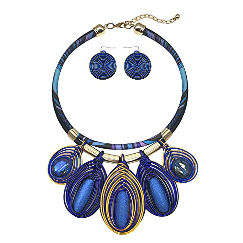 Chunky African Jewelry Statement Necklace For Women Tribal Fashio...