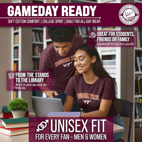 Image of NCAA Gameday Cotton T-Shirt for Men and Women | Officially Licensed NCAA Tee - Preshrunk Ring-Spun Cotton - Screen-Printed Team Logo