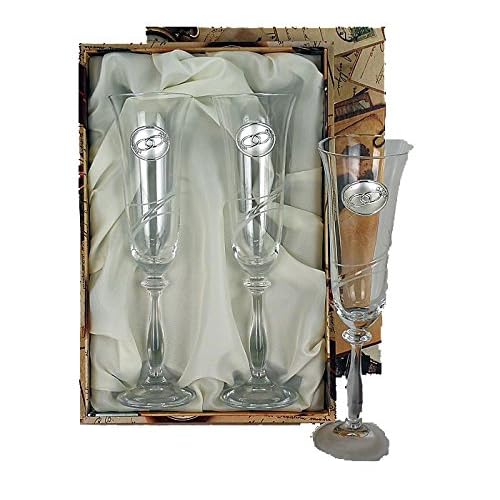 EDIS Estuche Copas DE Cristal DE Bohemia Modelo Angela