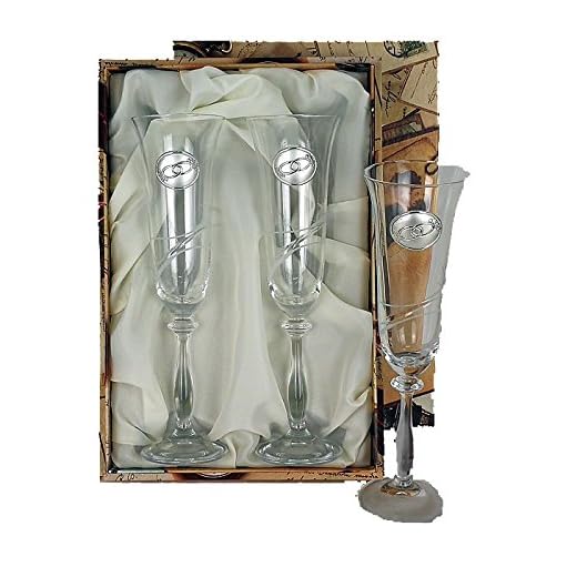 EDIS Estuche Copas DE Cristal DE Bohemia Modelo Angela