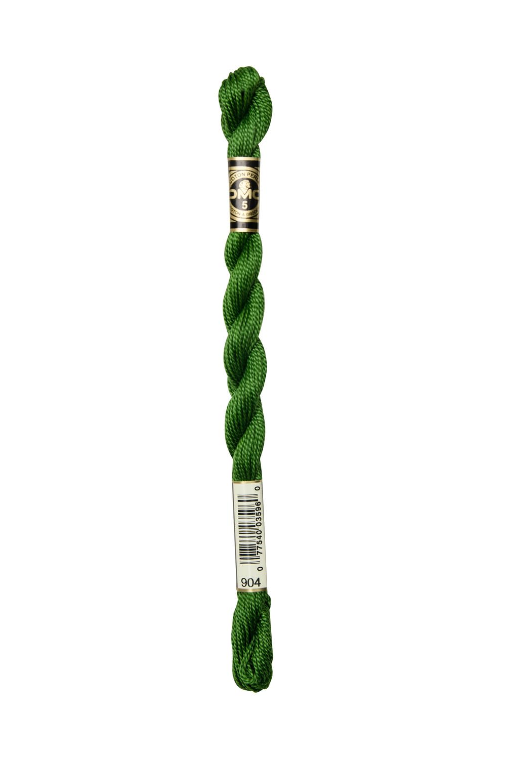 DMC 115 5-904 Pearl Cotton Thread, Very Dark Parrot Green, Size 5