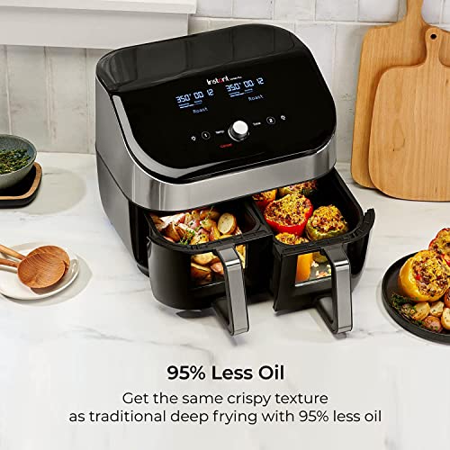 Instant Vortex Plus XL 8QT ClearCook Air Fryer, Clear Windows & Custom Program Options, 8-in-1 Functions that Crisps, Broils, Roasts, Dehydrates, Bakes, Reheats, from the Makers of Instant Pot, Black 4 Instant Vortex Plus XL 8QT ClearCook Air Fryer, Clear Windows & Custom Program Options, 8-in-1 Functions that Crisps, Broils, Roasts, Dehydrates, Bakes, Reheats, from the Makers of Instant Pot, Black - Image 2
