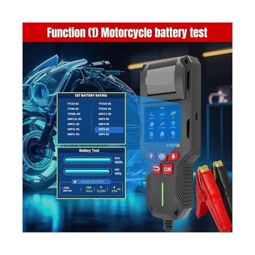 Probador de batería KW700 con prueba de arranque y carga 2000 CCA 5