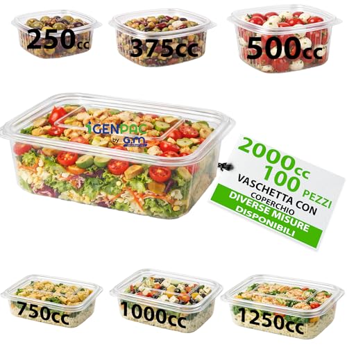 📐 【Formato capiente per porzioni complete】 Dimensioni interne utili 20,5 × 15 × 7,5h cm, ideali per primi piatti abbondanti, secondi con contorno, insalate complete e piatti pronti