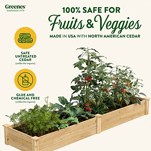 Greenes Fence Original Cedar Raised Garden Bed, 2\' x 8\' x 10.5\" - Made in USA with North American Cedar - Thumbnail 3