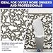 3 Pieces Knockdown Texture Spray Stencil Drywall Repair Tool Knockdown Texture Sponge Art Plastic Drywall Tools 8 x 8 Inch Plaster Wall Panels for Wood Wall Profession DIY Supplies(Artistic)