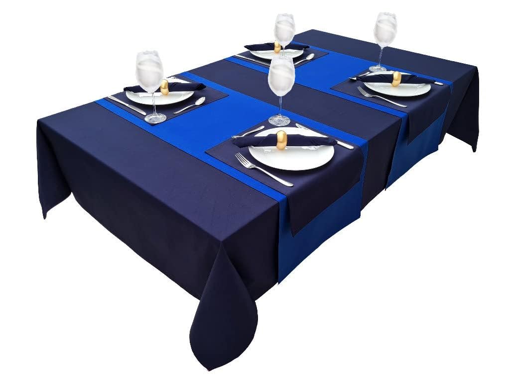 Table Runner Table Linen Made of 100% Cotton Collection Concept, Choice of Colours and Sizes (Table Runner - 45 x 120 cm, Royal Blue) - Image 3