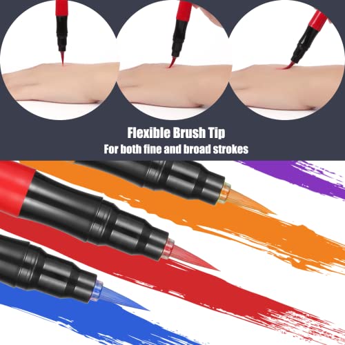 Jim&Gloria Temporary Tattoo Pens Fake Tattoos Kit Removable Body Tattoo Paint Markers For Men Women Sleeves St Patricks Day Teen Girls Trendy Stuff Unique Trending Gifts For Teenage Boys Kids Or Adult #TOP3