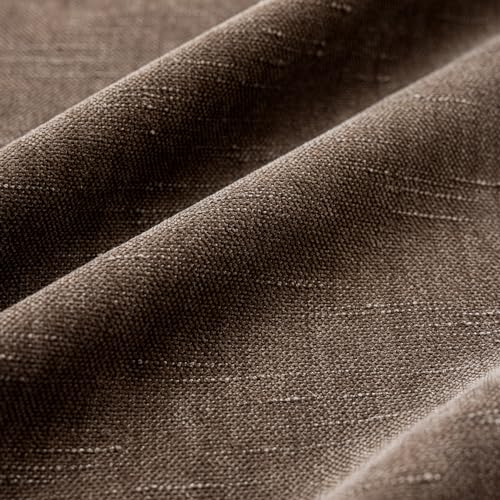 Image of Foindtower Set of 2 Soft Textured Chenille Throw Decorative Pillow Covers Square Accent Solid Cushion Cover Cozy Neutral Farmhouse Pillow Case for Couch Sofa Bedroom Living Room 16x16 Inch, Chocolate