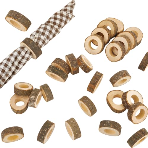 PH PandaHall 30PCS Wood Napkin Rings 55mm Wedding Napkin Holder Farmhouse Rustic Napkin Rings for Holiday Party Anniversary Birthday Dinnerware Table Decoration - Cosy Home Interiors PH PandaHall 30PCS Wood Napkin Rings 55mm Wedding Napkin Holder Farmhouse Rustic Napkin Rings for Holiday Party Anniversary Birthday Dinnerware Table Decoration