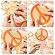 A1DIEE 30 Stücke Groovy Retro Hippie Boho Party Centerpieces Tables Toppers Cake Cupcake Topper Set Schmetterling Gänseblümchen Blume Regenbogen Geburtstagstorte Dekorationen Groovy 60er Partyzubehör