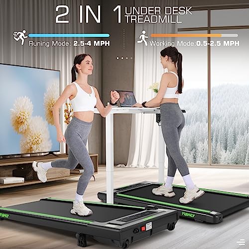 Image of FUNMILY Walking Pad with Incline 8%, 3.5HP Under Desk Treadmills for Home Office Apartment Dorm, 400lbs Capacity, LED Display, Portable Compact Space-Saving Design, Quiet Walking Pad Treadmill
