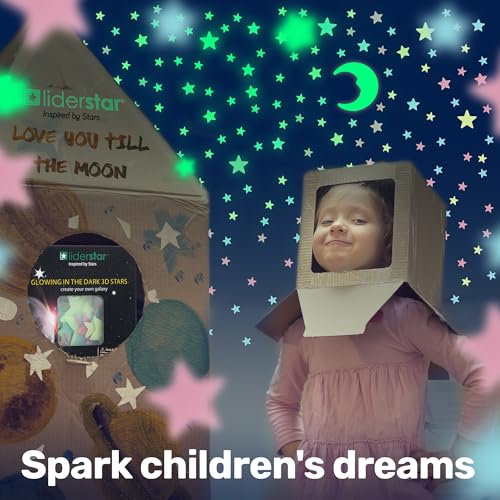 Estrellas y Luna Fluorescentes para Pared, Decoración Infantil miniatura 5
