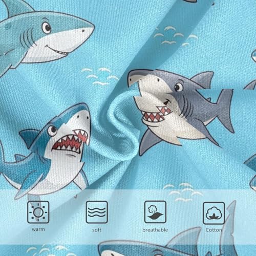 CHIFIGNO Cute Cartoon Sharks Blue Boys' Briefs Cotton Boys Underwear Soft Printed Briefs Underwear3