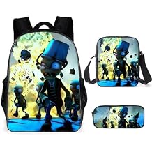 ISaikoy 3 in 1 Game Plants vs. Zombies Backpack School Bag Shoulder Bag Handbag Pencil Bag 2