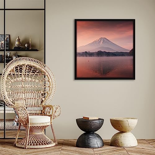 Americanflat 30x30 Picture Frame with Polished Plexiglass - Streamline Collection - Thin Border Square Frame for Wall Display - Hanging Hardware Included - Black